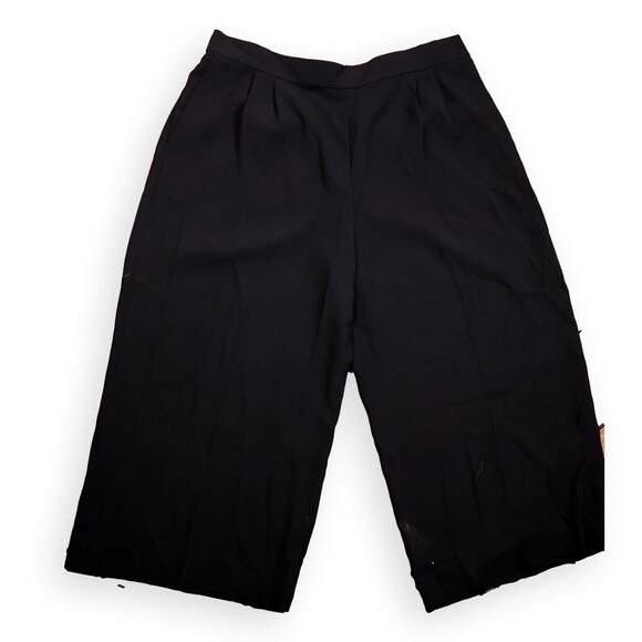 J Crew 365 Black Elastic Waist Wide Leg Pants 16 - Picture 1 of 7